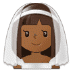 👰🏾 person with veil: medium-dark skin tone display on Samsung